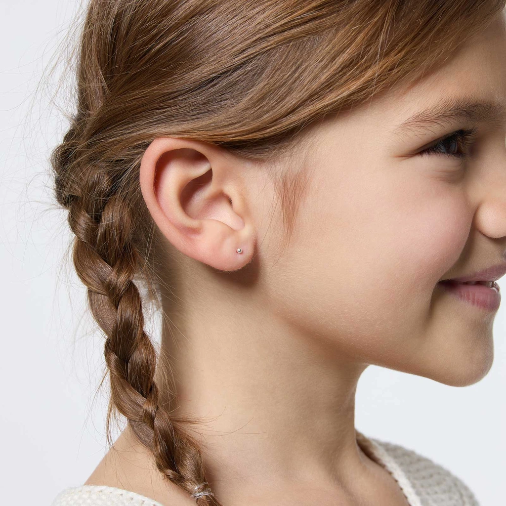 Silverörhängen för barn - kulor