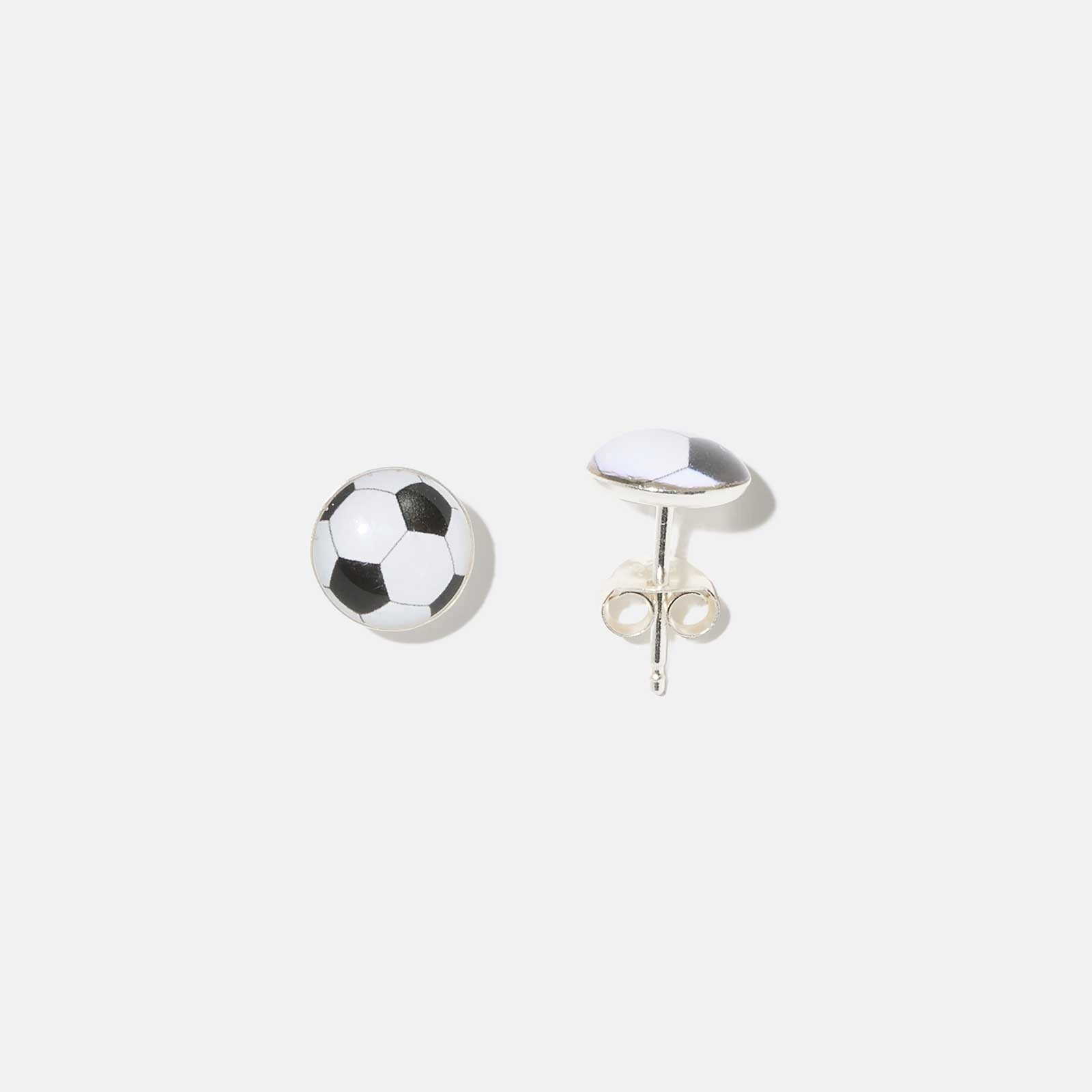 Silverörhängen för barn - studs fotbollar