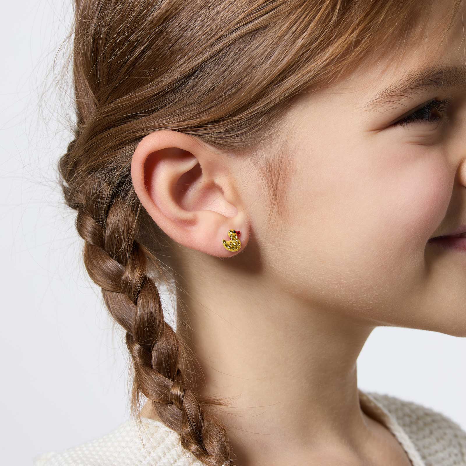 Silverörhängen för barn - ankor