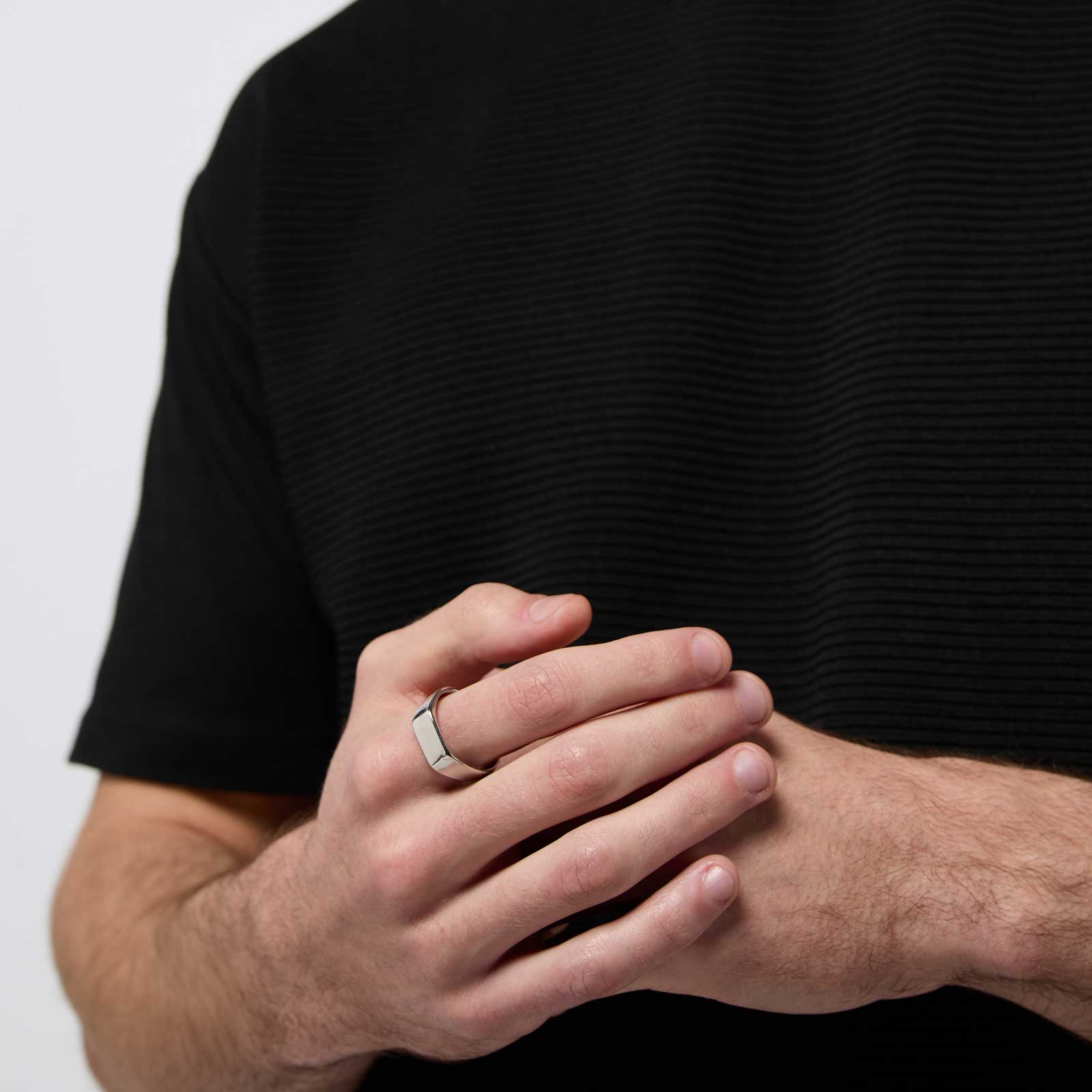 Silverfärgad klackring - smal