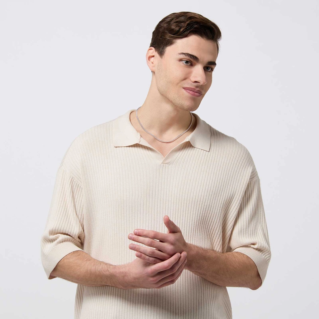 Silverhalsband herr - rundad pansar 4mm, 60 cm