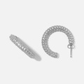 Örhängen äkta silver glittriga hoops - 25 mm