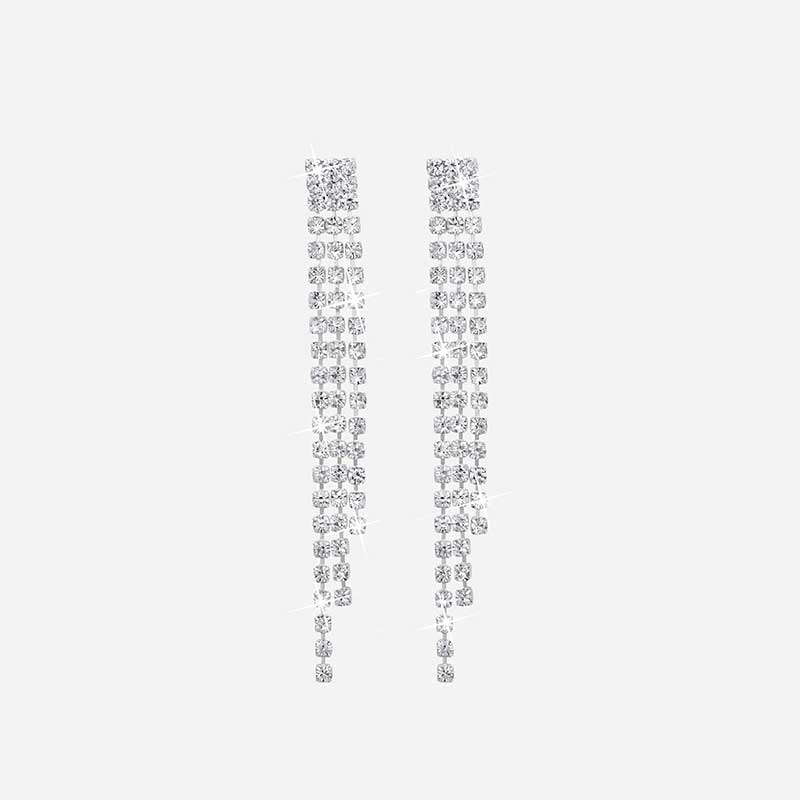 Red Carpet Strassörhängen - 3 rader