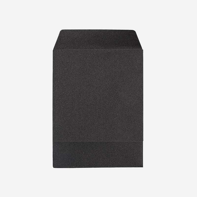 Presentpåse svart glitter - 17x13 cm