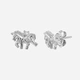Silverörhängen för barn - studs hästar 8x6 mm