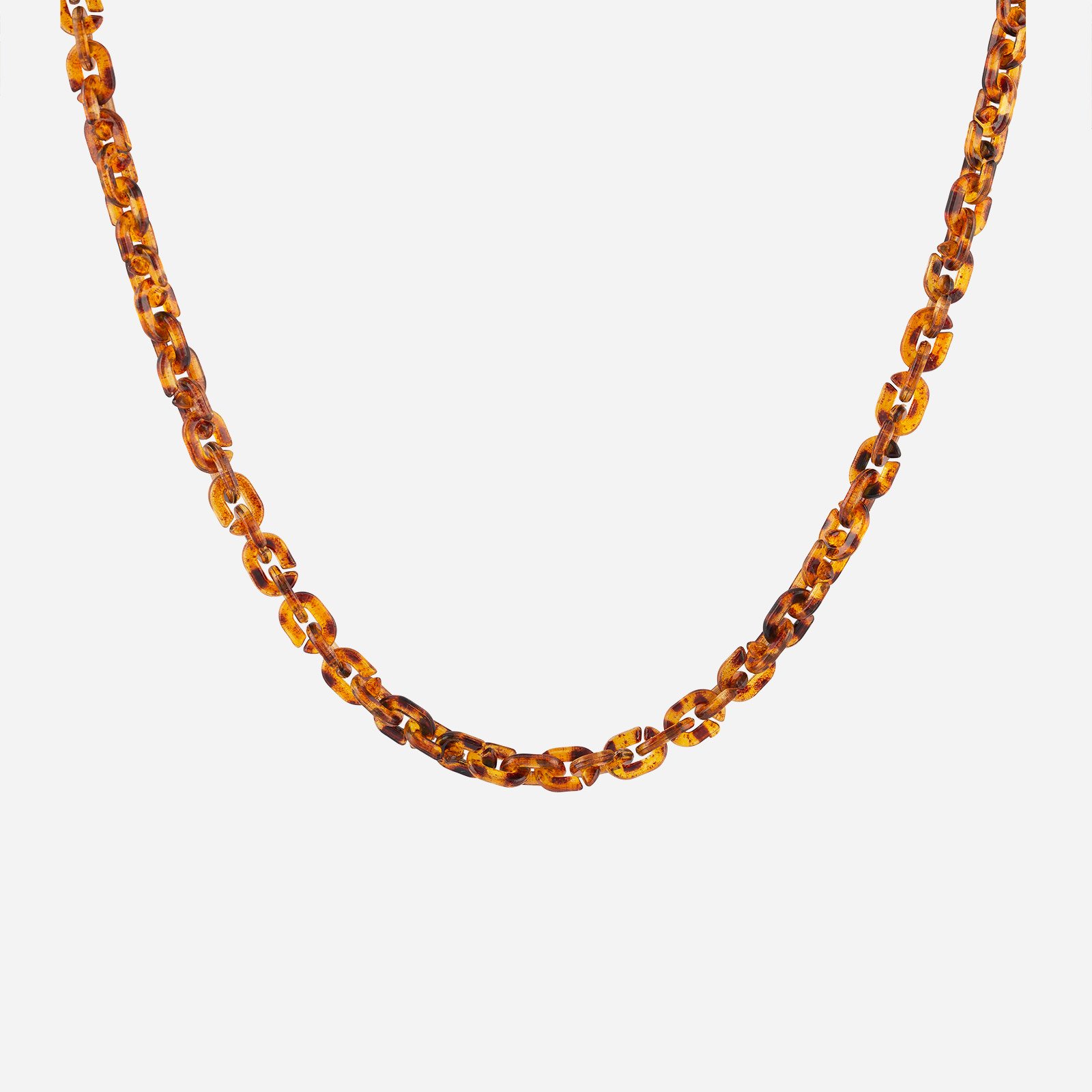 Brun kedja i plast - 38+8 cm