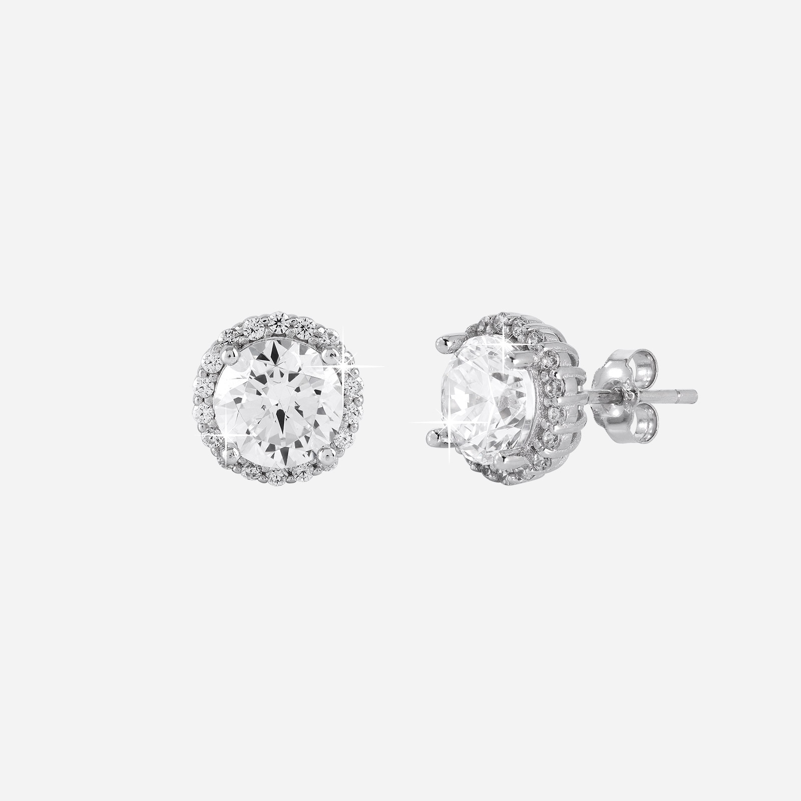 Örhängen äkta silver - studs, 3 mm