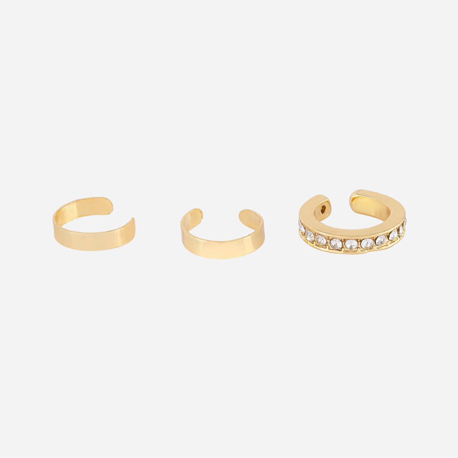 3-pack Ear Cuffs Guld Montini