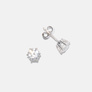 Örhängen Monica 18k vitguld, labbodlade diamanter 1 carat - Solitär