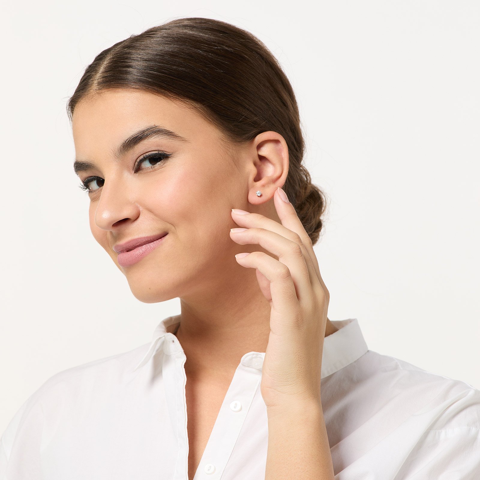 Örhängen Monica 18k vitguld, labbodlade diamanter 0,4 carat - Solitär