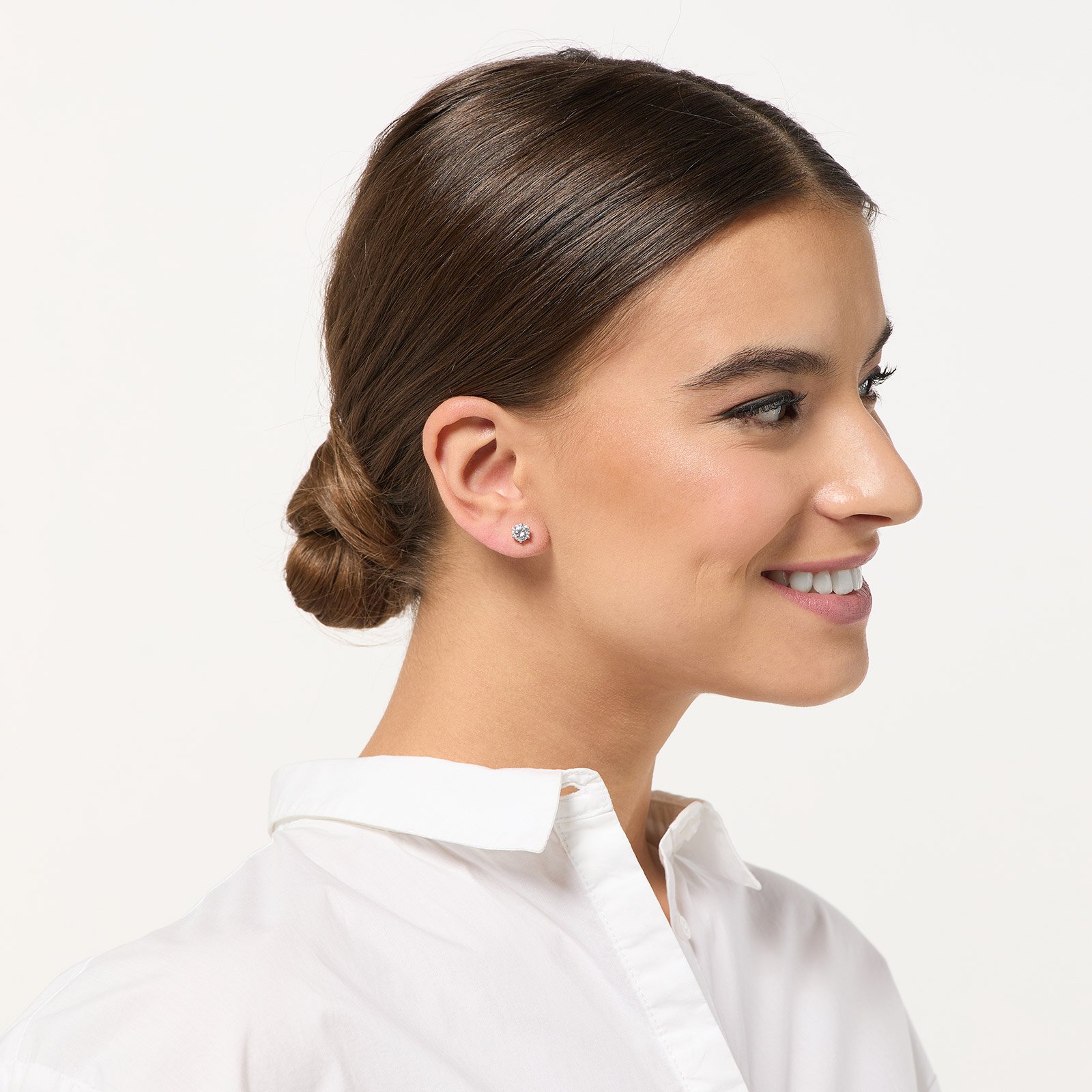Örhängen Monica 18k vitguld, labbodlade diamanter 1,4 carat - Solitär