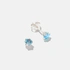 Silverörhängen för barn - ljusblå Kubisk Zirkonia