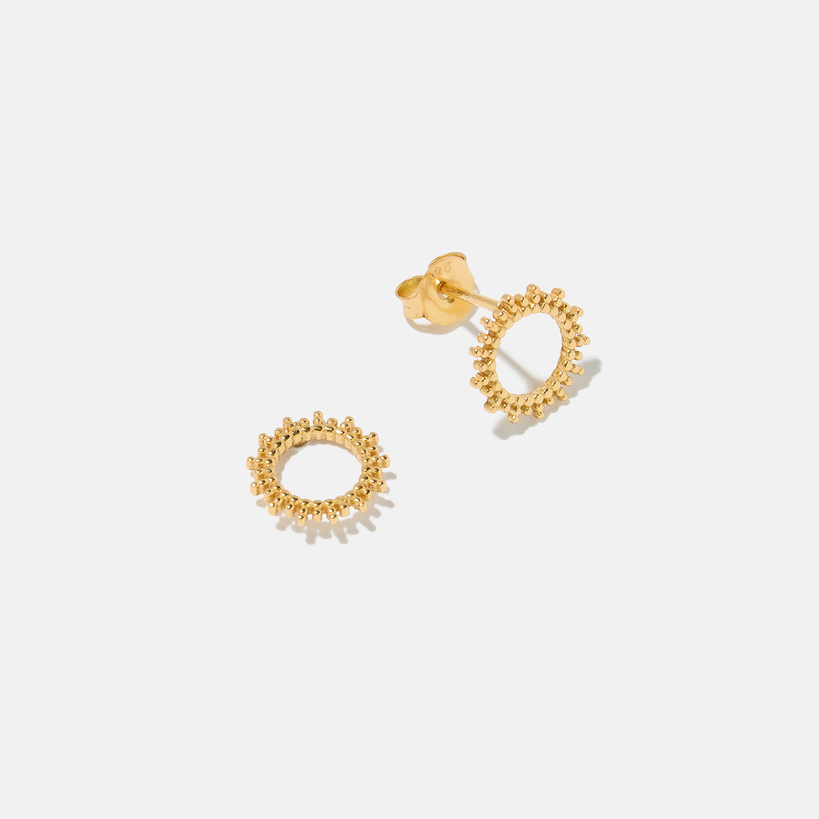 Guldpläterade silverörhängen för barn - kransar