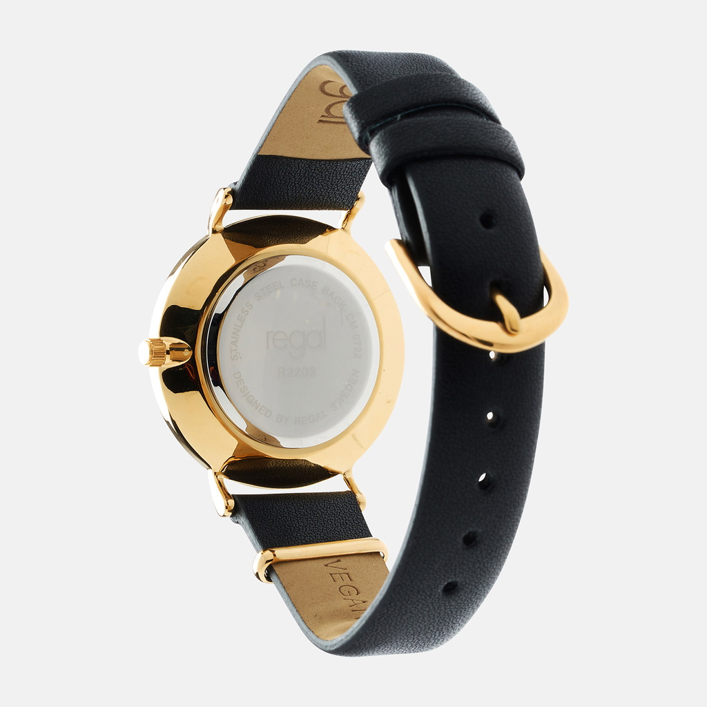 Regal damklocka, svart/guld