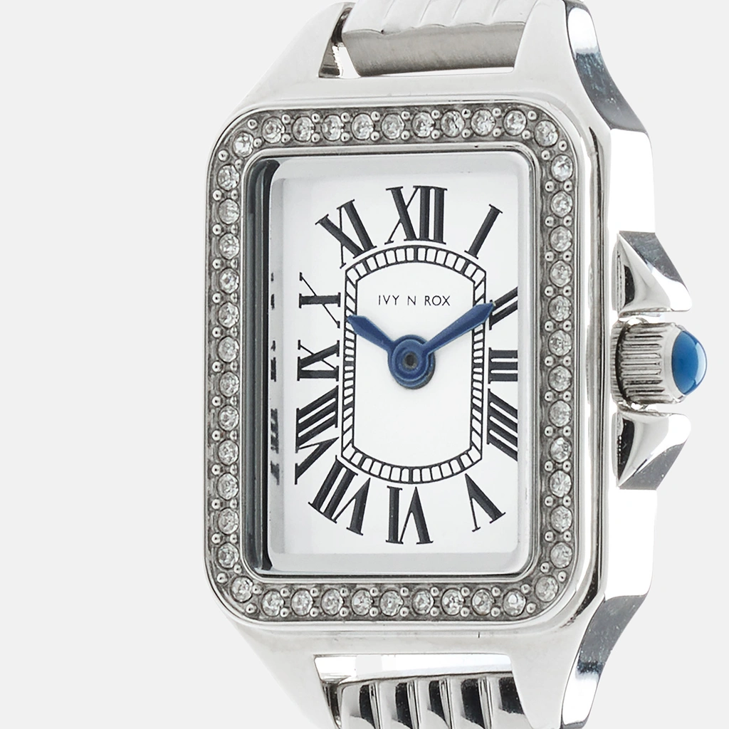 Ivy N Rox Chic damklocka - rektangulär, silver, 16x27 mm