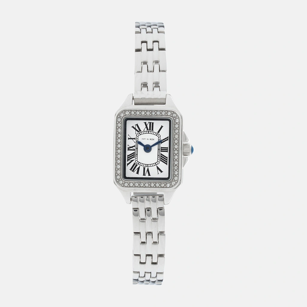 Ivy N Rox Chic damklocka - rektangulär, silver, 16x27 mm