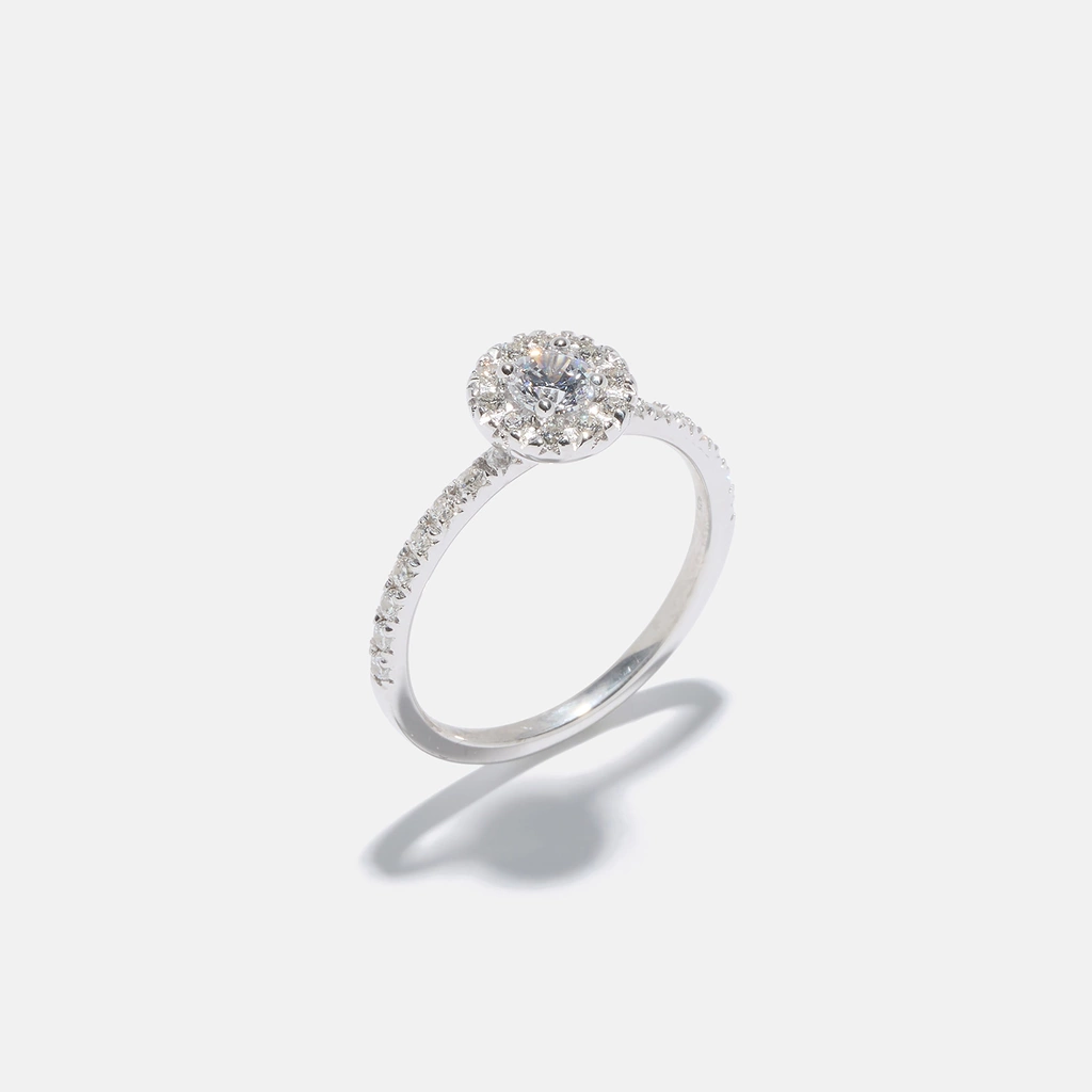 Ring Linette - 18k vitguld, labbodlade diamanter 0,3 carat
