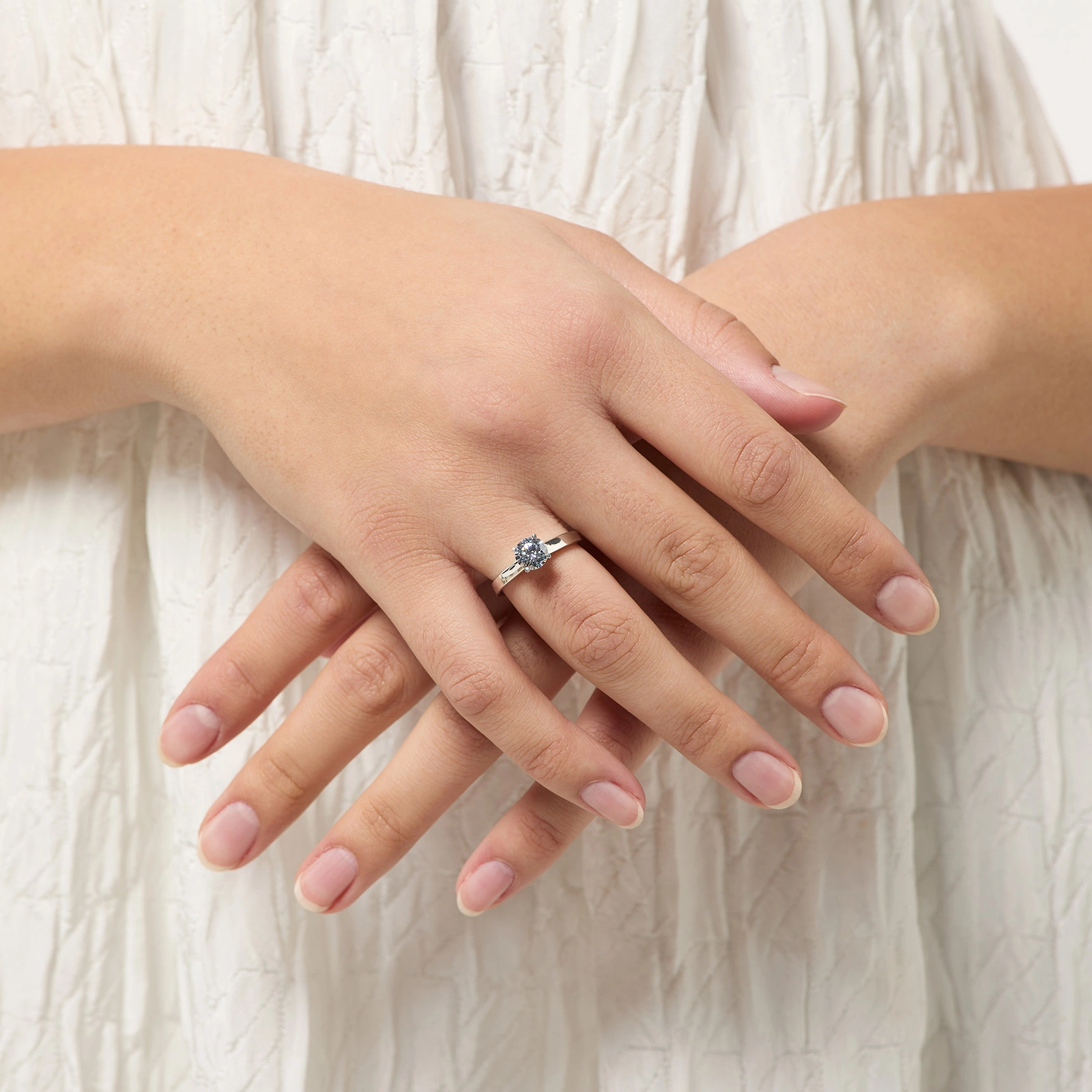 Ring Beatrice - 18k vitguld, labbodlad diamant 1 carat