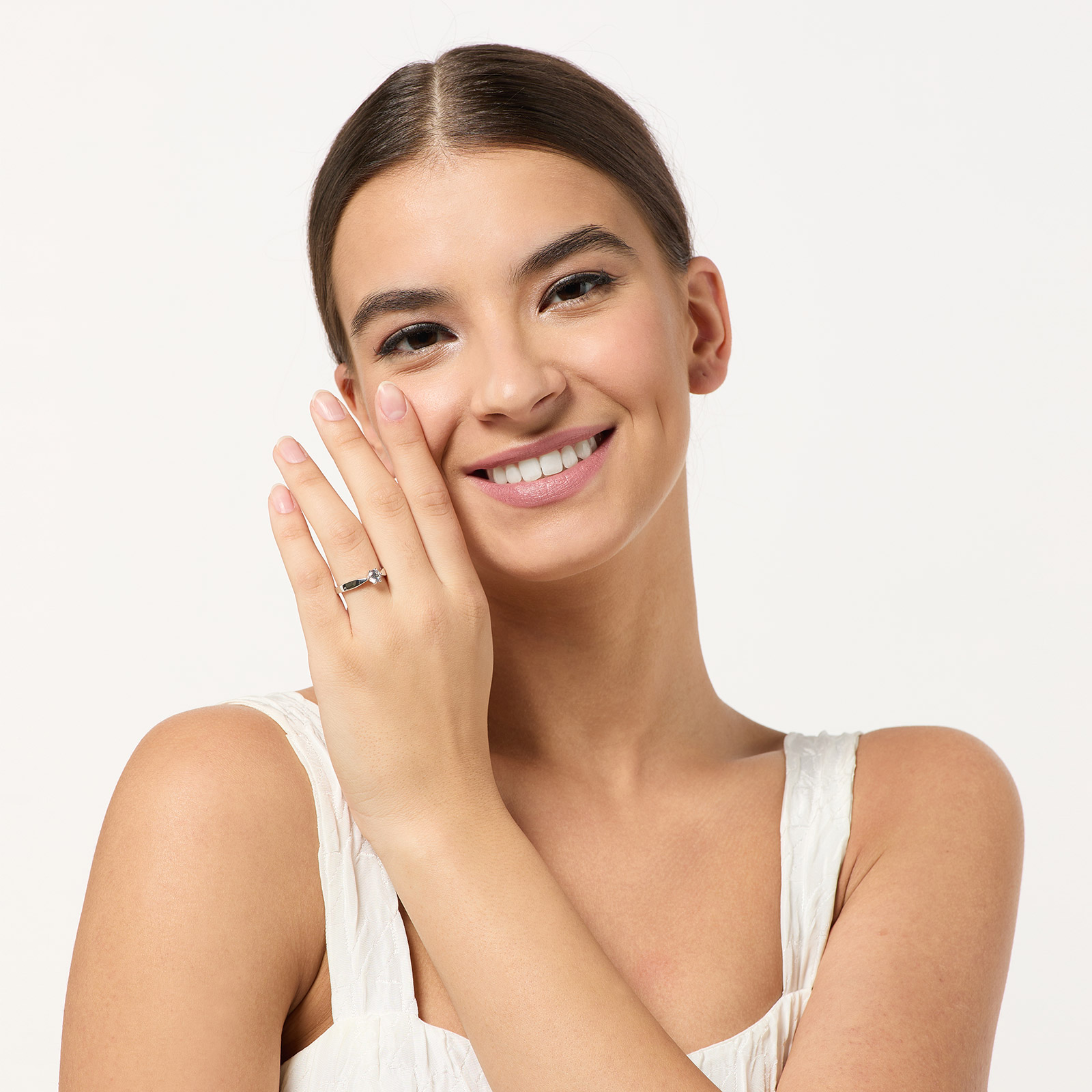 Ring Monica - 18k vitguld, labbodlad diamant 0,5 carat