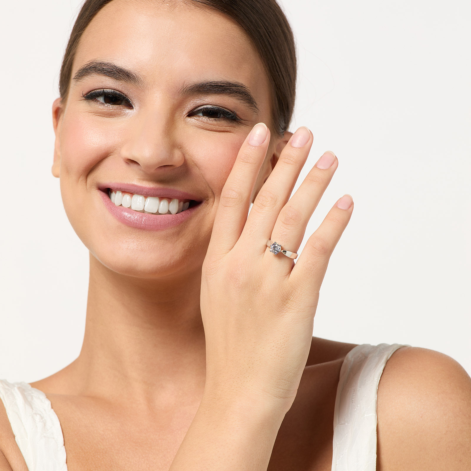 Ring Monica - 18k vitguld, labbodlad diamant 1 carat