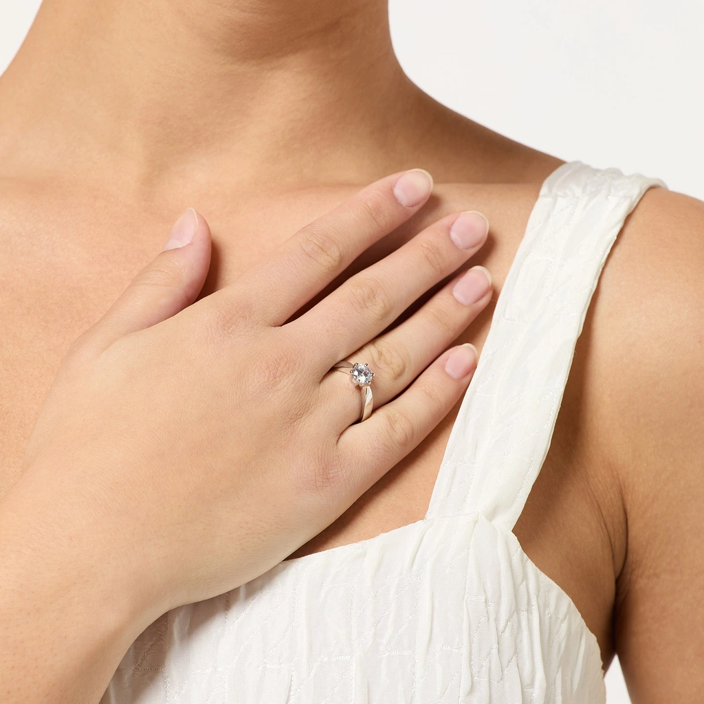 Ring Monica - 18k vitguld, labbodlad diamant 1 carat