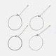 4-pack silverfärgade armband dam