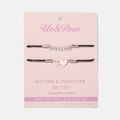 2-pack armband stålhjärtan - mor & dotter