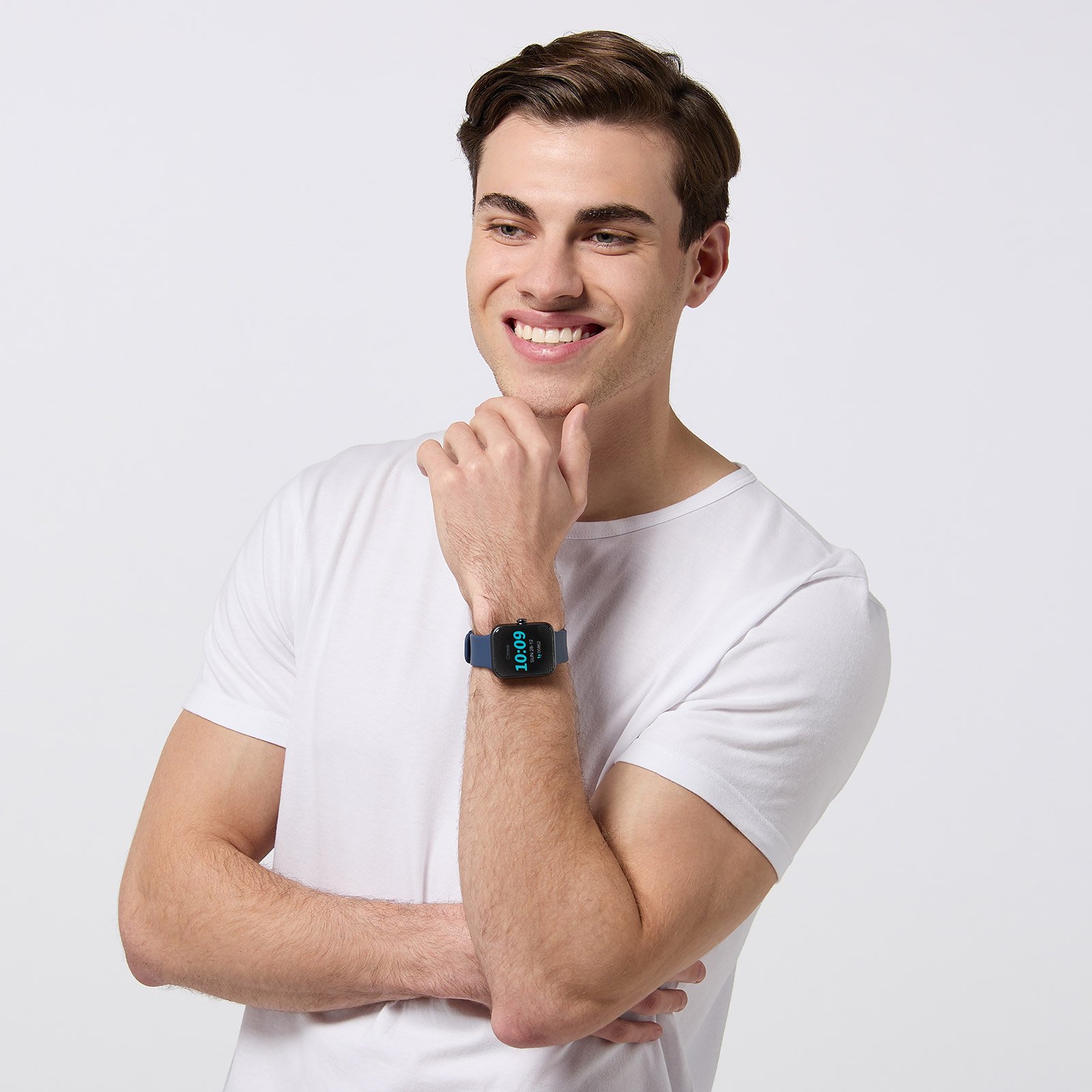 Citrea Smart Watch - gummi, blå, 1,5 tum