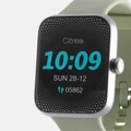Citrea Smart Watch - gummi, grå, 1,5 tum