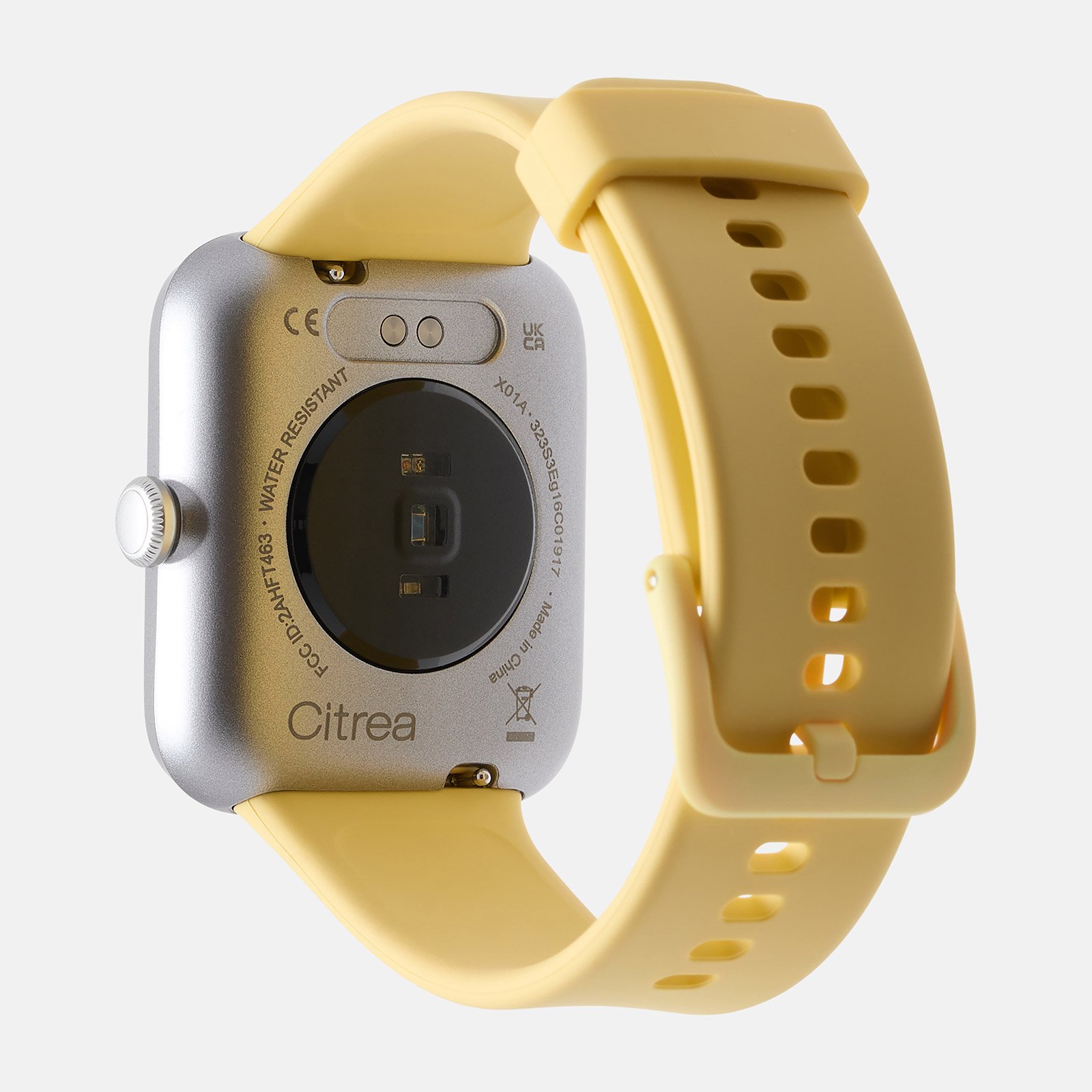Citrea Smart Watch - gummi, gul, 1,5 tum