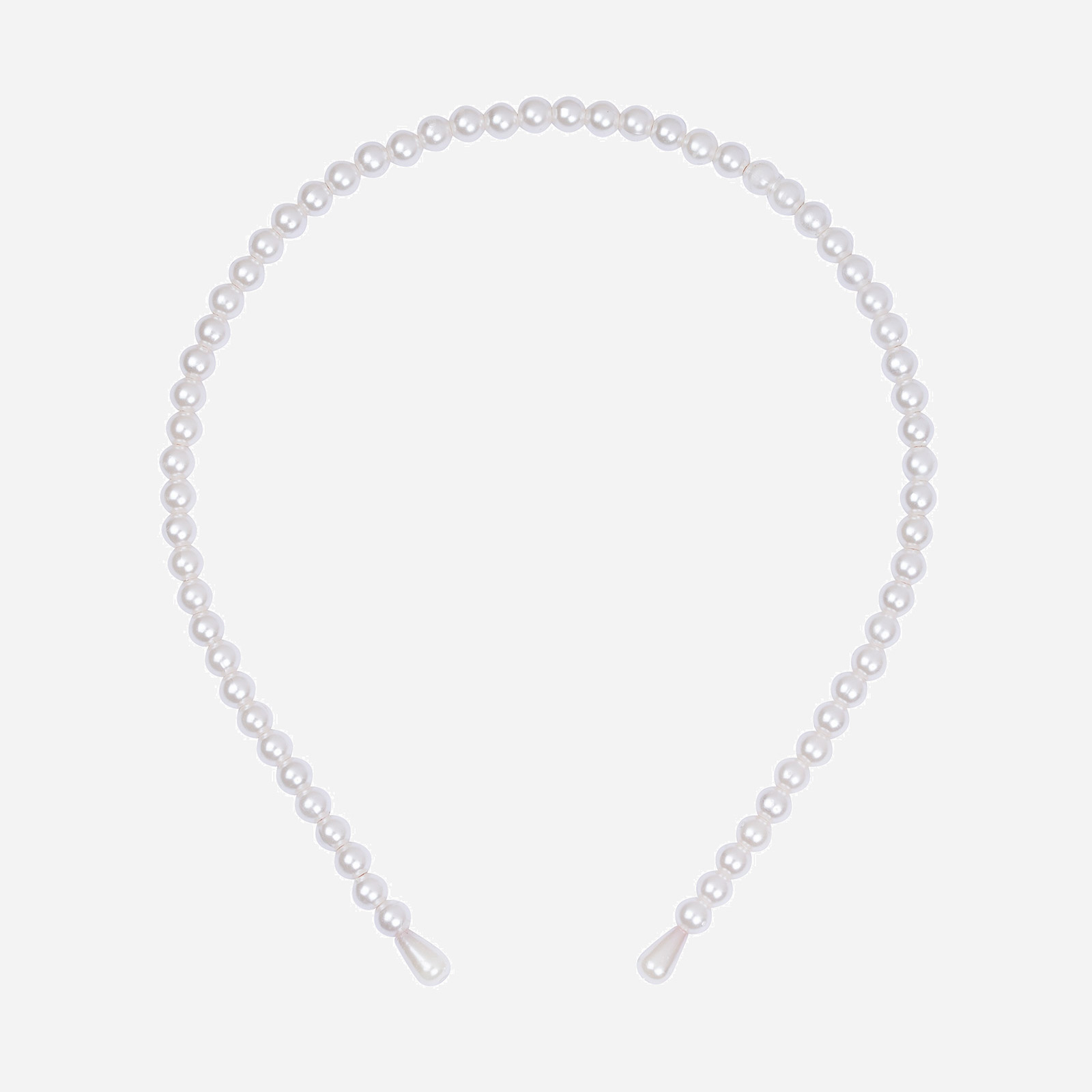 Smalt diadem med vita pärlor