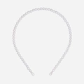Smalt diadem med vita pärlor