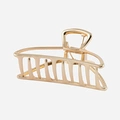 Hårklämma metall guldton - 8 cm