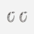 Silverfärgade örhängen - öppna hoops 15 mm