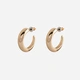 Guldfärgade örhängen - öppna hoops 15 mm