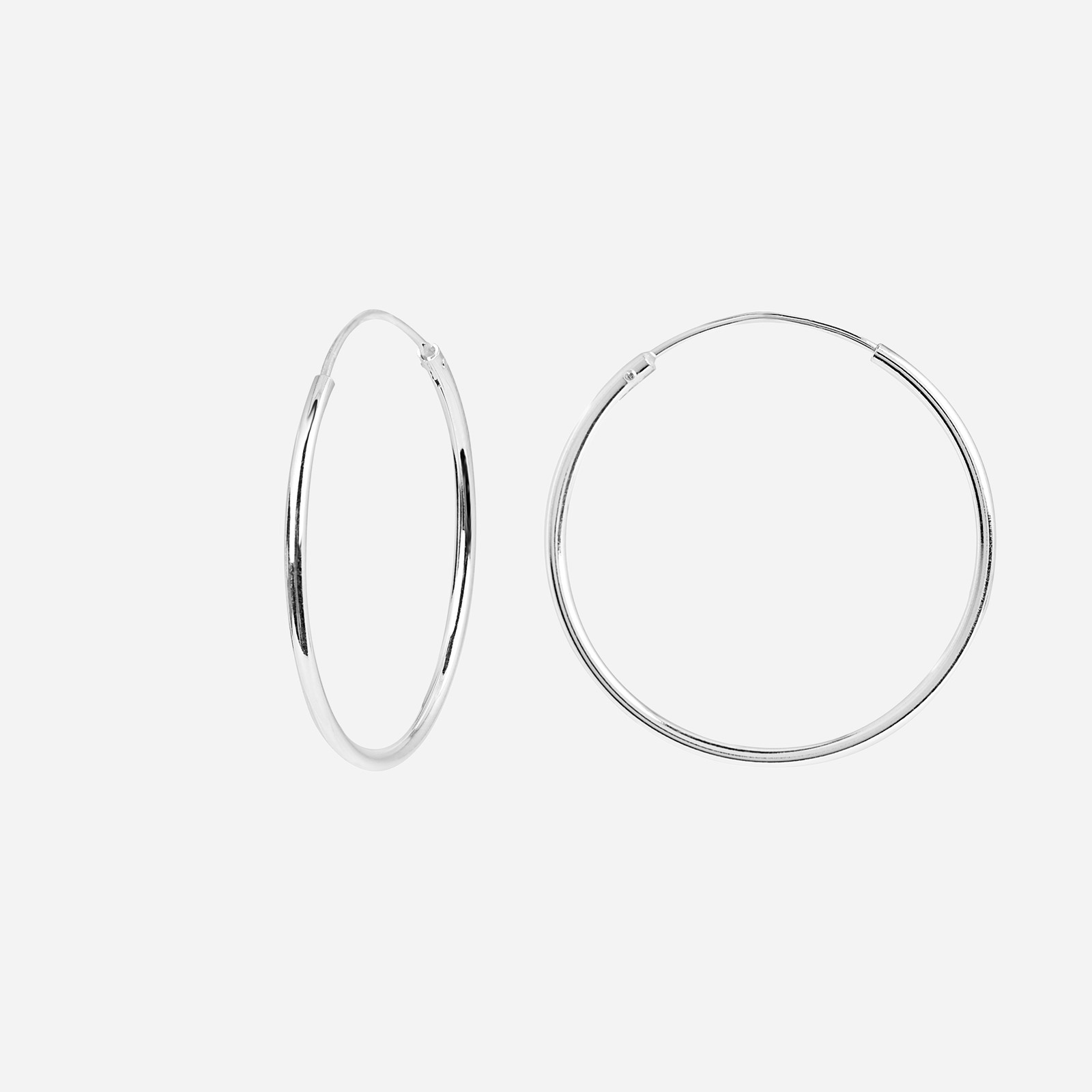 Örhängen i äkta silver - hoops 25 mm