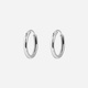 Silverfärgade örhängen - släta hoops 10 mm