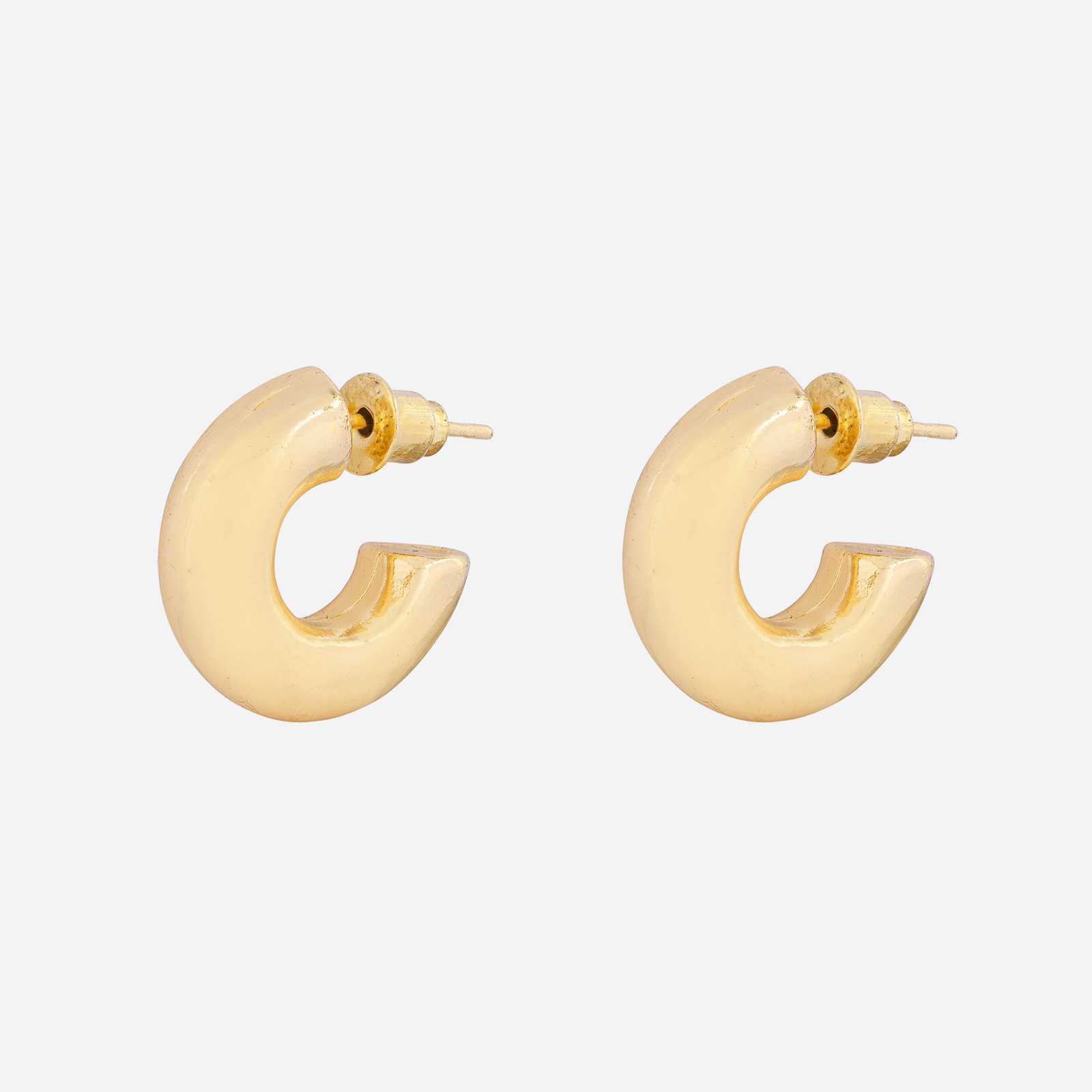 Små breda creoler guld Montini