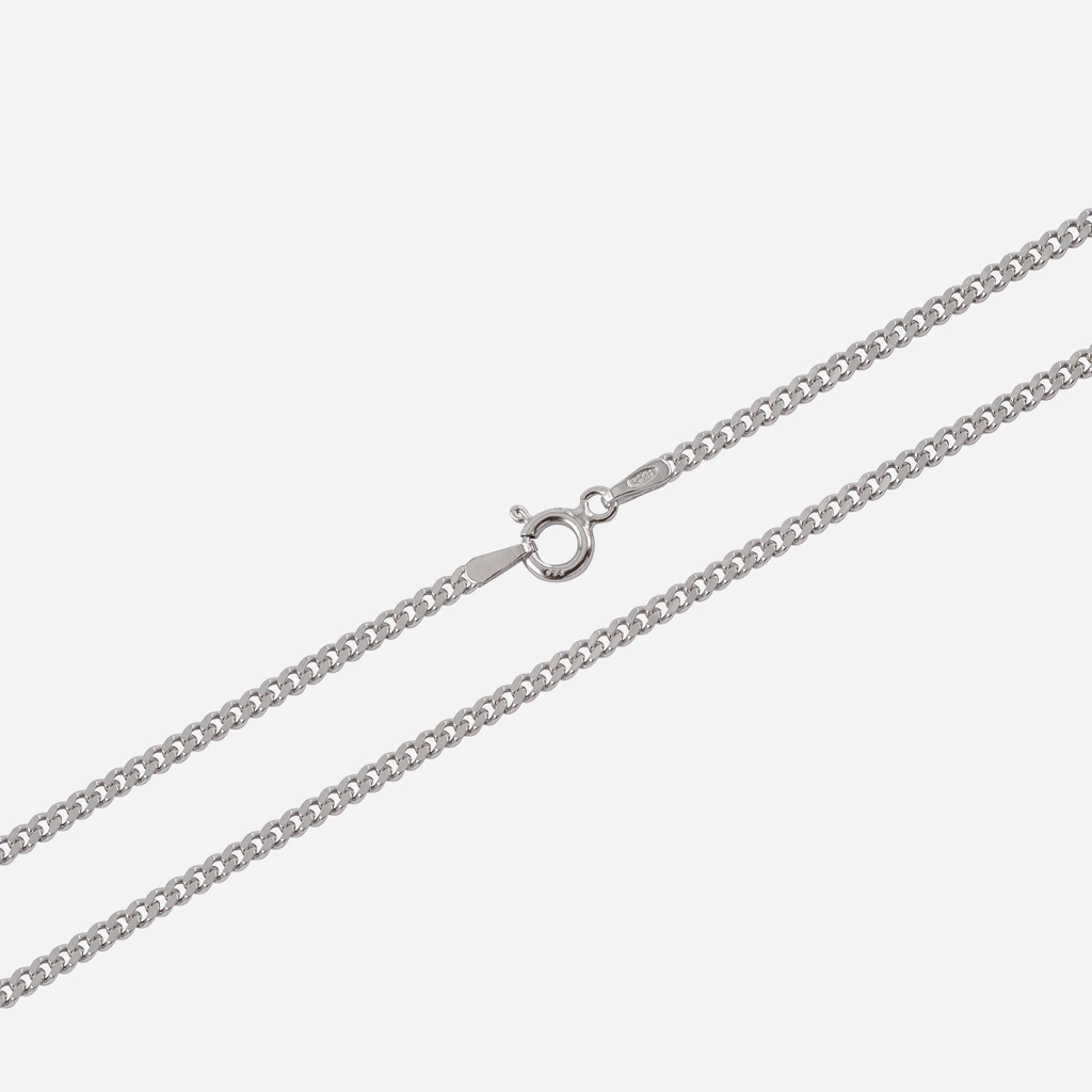 Silverhalsband pansarlänk - 2,1 mm/42 cm