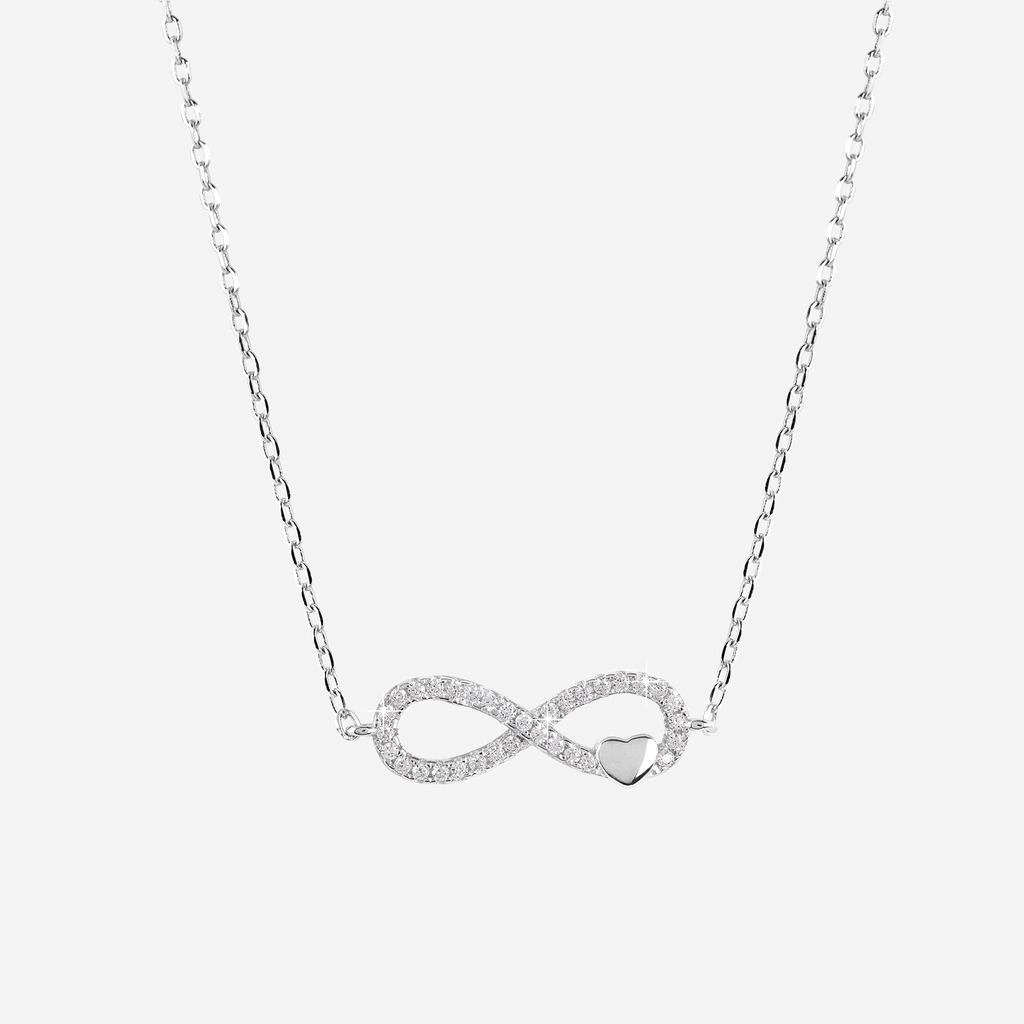 Halsband i äkta silver - infinitysymbol, 42+5 cm