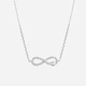 Halsband i äkta silver - infinitysymbol, 42+5 cm