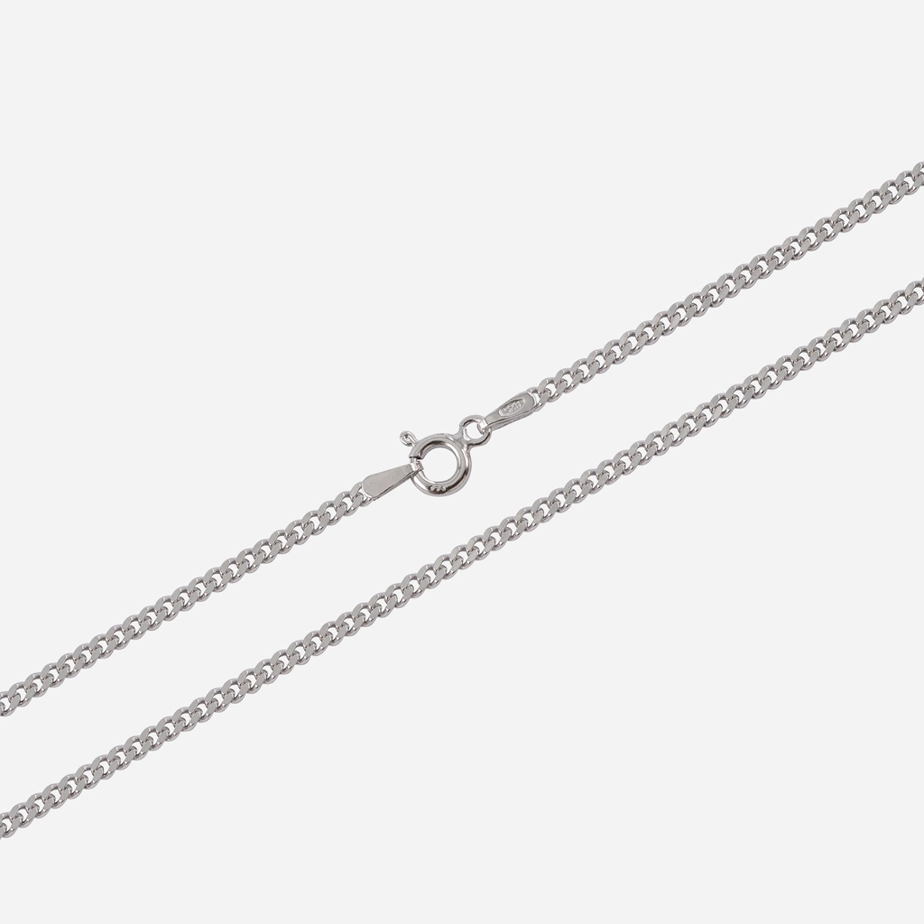 Silverhalsband pansarlänk - 1,25 mm/38 cm