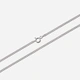 Silverhalsband pansarlänk - 1,25 mm/45 cm