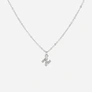 Silverfärgat halsband - bokstav N