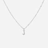 Silverfärgat halsband - bokstav J