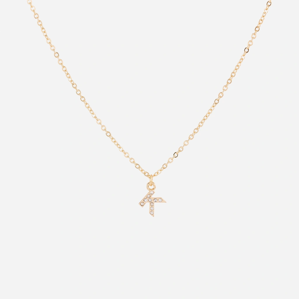 Guldfärgat halsband - bokstav K