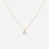 Guldfärgat halsband - bokstav R