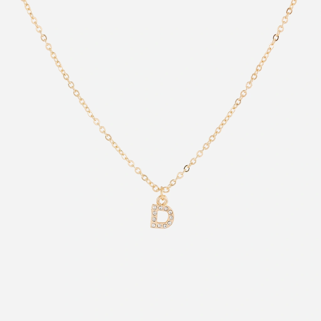Guldfärgat halsband - bokstav D