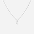 Silverfärgat halsband - bokstav L
