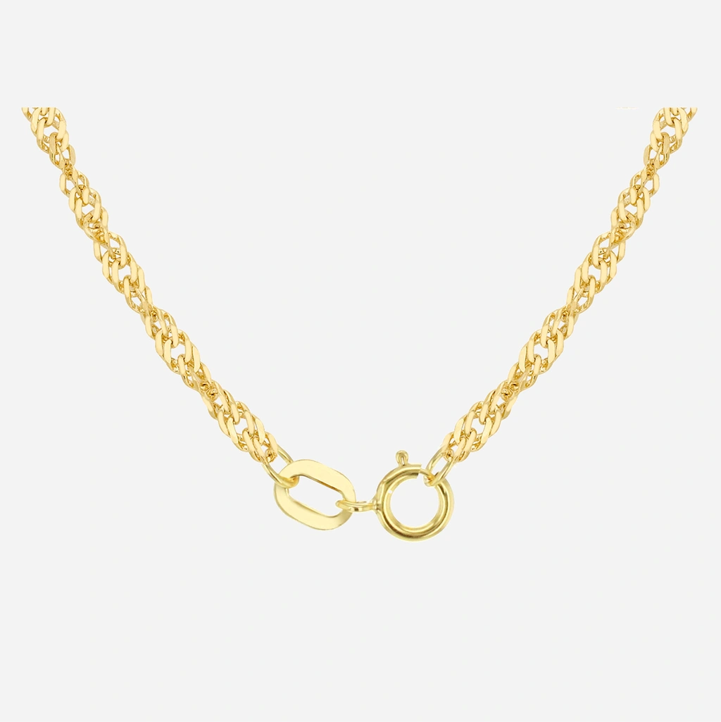 Halsband 9k guld - Twist 41 cm